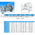 3 pc flanged end ball valve
